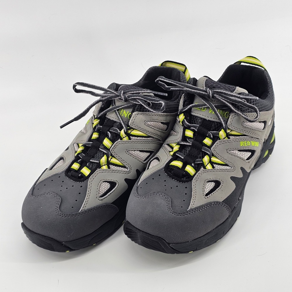 Red Wing 6630 Safety Toe Work‎ Shoes Mens 9.5 EE Gray Lime Green EH Sneakers